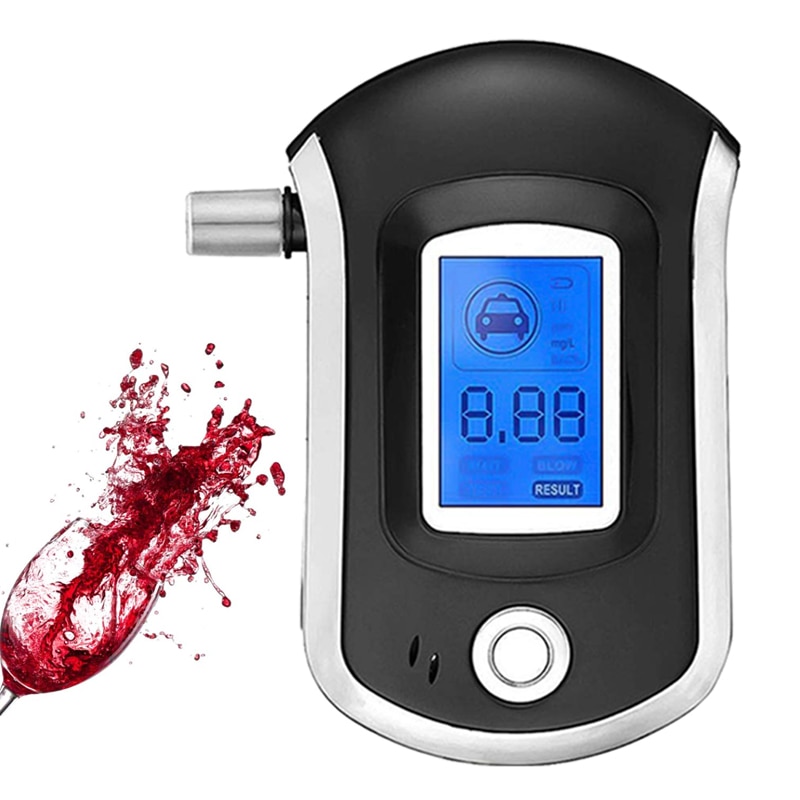 Alcohol Tester Blaastest Digitale LCD Dispaly Adem Alcohol Testen BAC AT6000