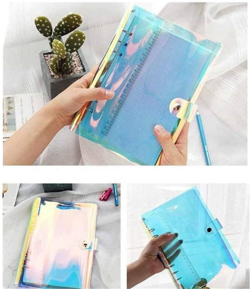 A5/A6 Binder Pockets10Pcs A6 Zipper Pouch Refillable Envelope Pouch Standard 6 Holes Binder Pouches Waterproof