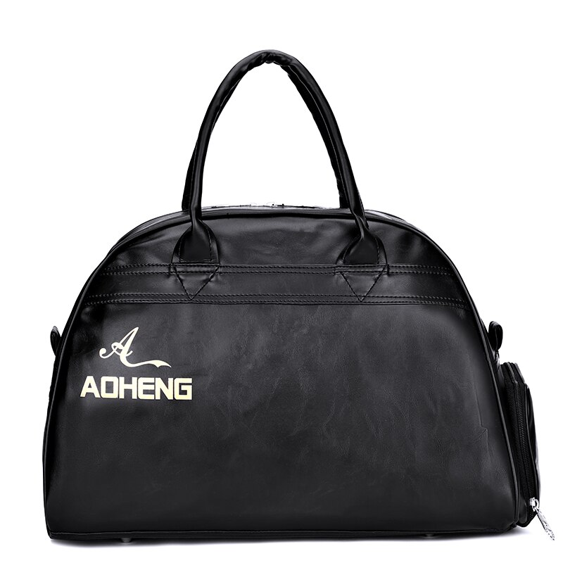 Sporttas Lederen Sporttassen Grote Mannen Training Tas for a Schoenen Dame Fitness Yoga Reizen Bagage Schouder Zwart Sac De sport: Black