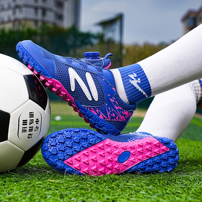 rotierend Schnalle Rasen FußBall Schuhe Jungen Professionelle freundlicher FußBall Schuhe Atmungsaktive FußBall Turnschuhe Art FußBall Stollen