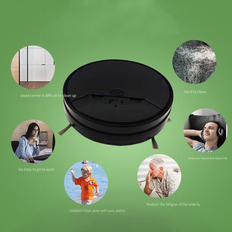 Three-In-One Full Intelligent Sweeping Robot Vacuum Cleaner Remote Control Timing Water Tank Home Sweeper