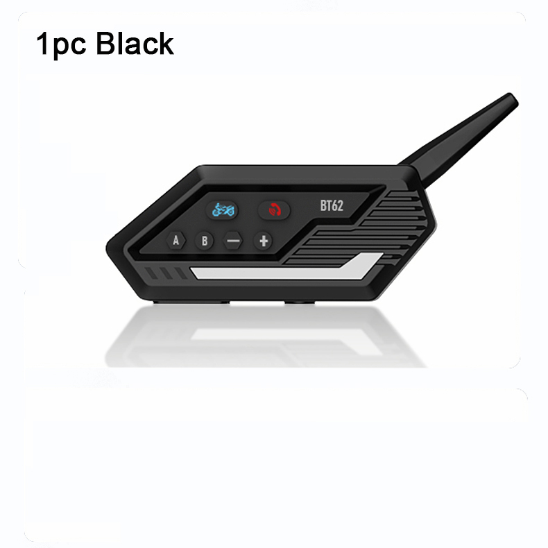 BT62 motocicleta Bluetooth casco auriculares intercomunicador 800M para moto 2 conductores 500mAh interfono inalámbrico impermeable: Rojo
