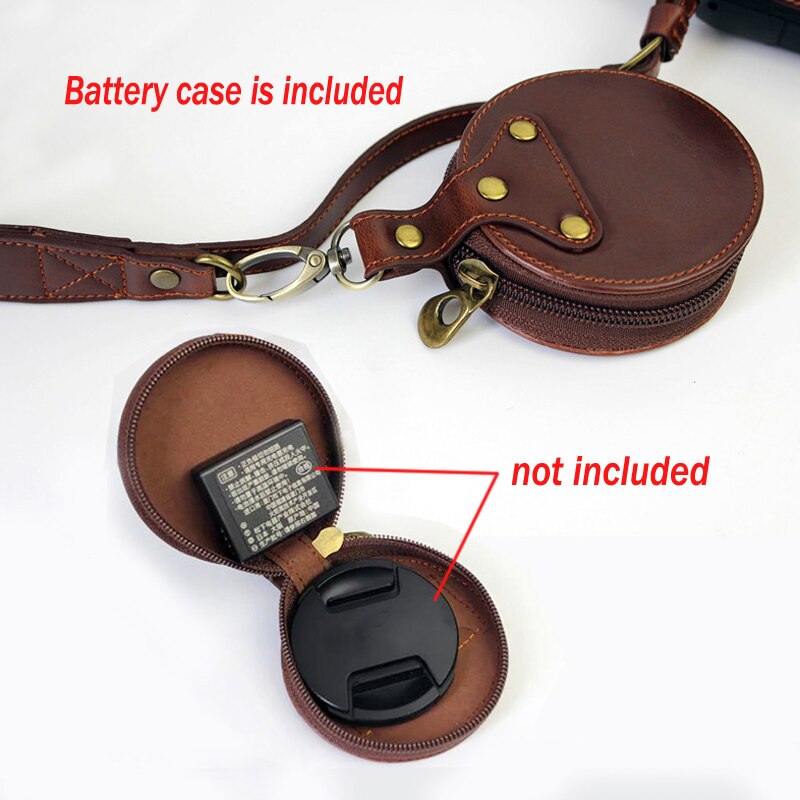 Étui en cuir PU pour Canon EOS RP R-P housse de protection pour sac photo avec bandoulière et mini étui