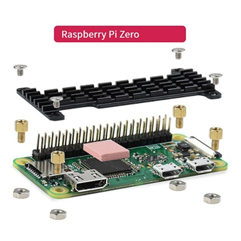 Für Himbeere Pi Null Aluminium Kühlkörper mit Thermal--Pad für Himbeere Pi Null W