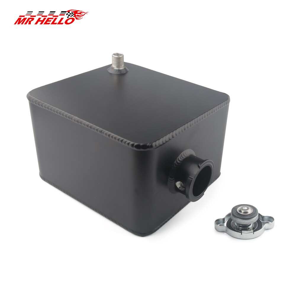 2L Litre Polished Alloy Header Expansion Water Tank &amp; Cap WATER HEADER TANK Coolant Overflow Tank Reservoir Kit