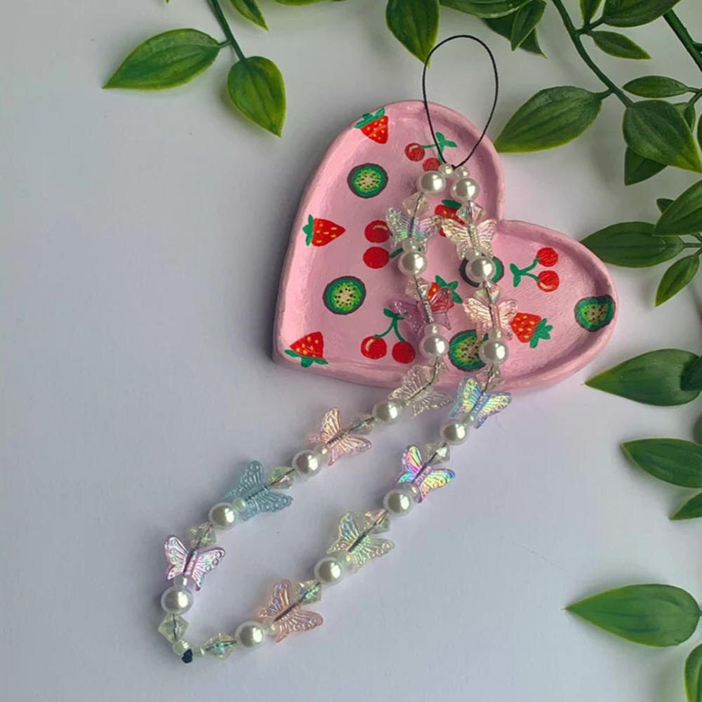 Unique Chain For Phone Mobile Straps Hand Made Charm Pearls Women Telephone Jewelry Beads Anti-Lost Lanyard Phone Accessories: E