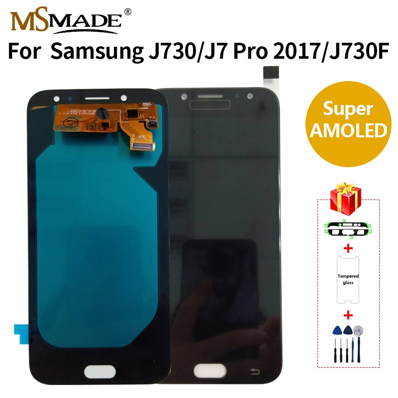 Super AMOLED For Samsung Galaxy J7 Pro J730 LCD Display Touch Screen Digitizer Assembly Replacement Parts For SM-J730FM LCD