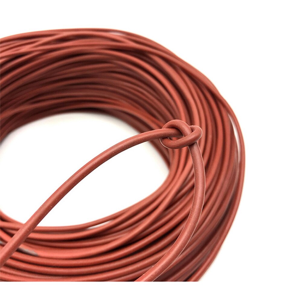 Kul varm gulvvarme kabel fiber varmetråd silikone gummi elektrisk hotline infrarød 220v 10m/15m/50m