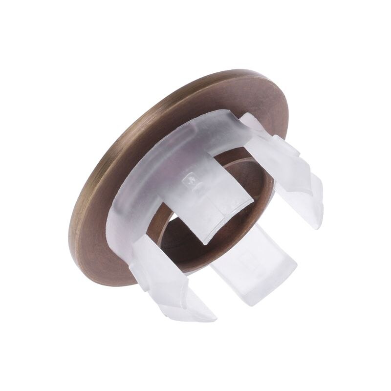 Bathroom Basin Sink Overflow Cover Six-foot Round Insert Chrome Ring Hole Cap Washbasin Cabinet Basin Overflow Ring Accessories