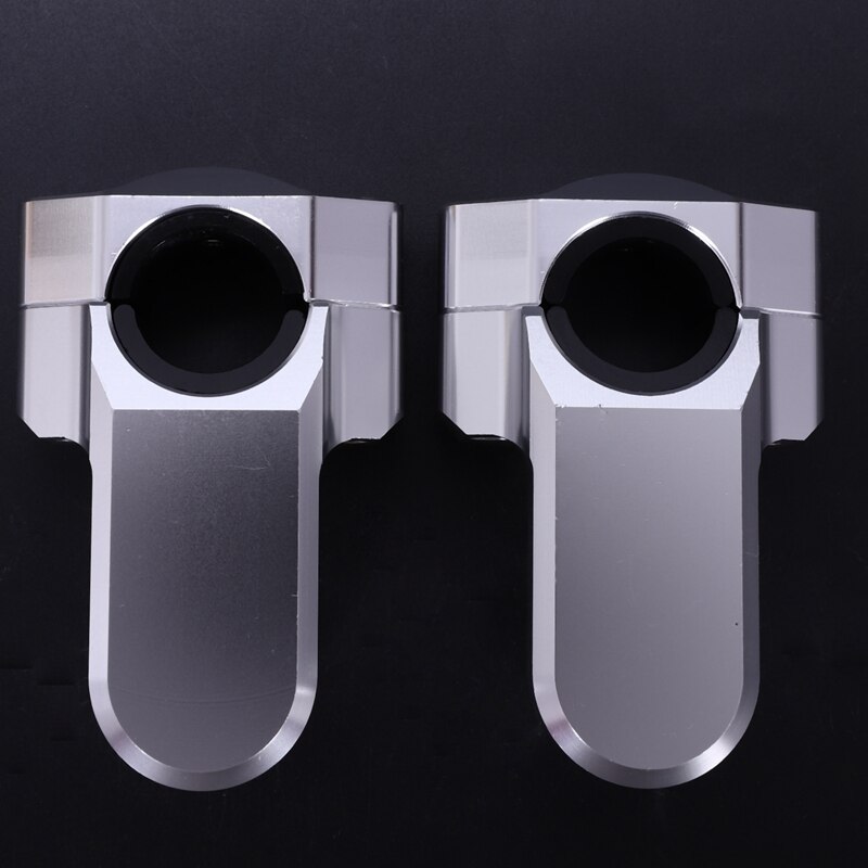 Motorrad 28Mm 1-1/8 zoll Schwenk Lenker Steigleitung Griff Bar Schellen für 690 990 Abenteuer Triumph Tiger 800 1200 XT1200Z(Silve