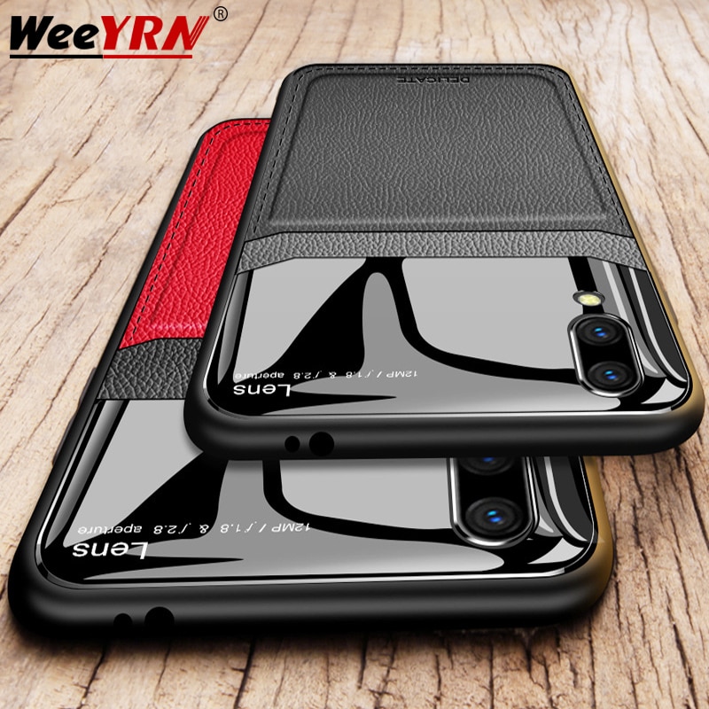 Silkscreen Mirror Leather Case For Xiaomi Redmi Note 7 Redmi 7 Note 8 Pro Back Luxury Case for Xiaomi Mi 8 Mi 9 T Mi9T Pro