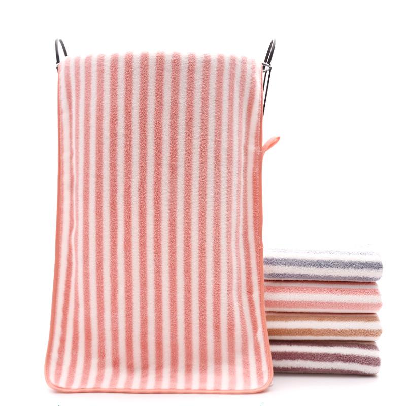 Gestreepte badhanddoeken voor volwassenen, zachte absorberende handdoeken van polyester, handdoek voor thuis, familiebadhanddoeken, handdoeken voor in de badkamer: 11