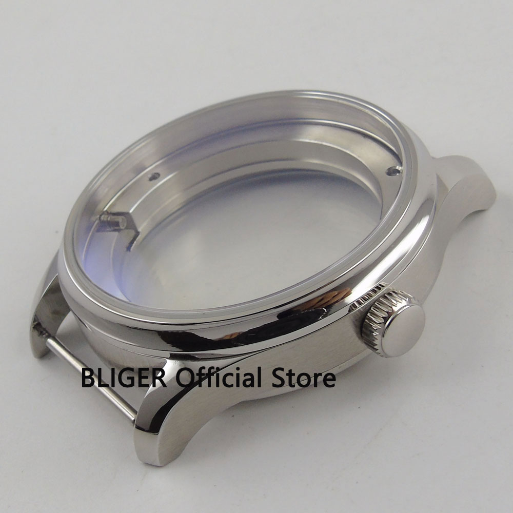 43MM Stainless Steel Polished Watch Case Fit For ST 2505 2530 Automatic Movement C127