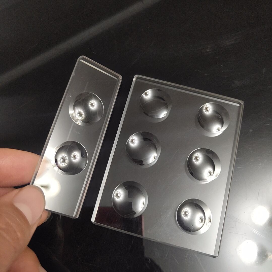 Lames de Microscope à cavité Concave multi-circulaire 5MM 3MM épaisseur verre optique poli givré Surface de puits en option