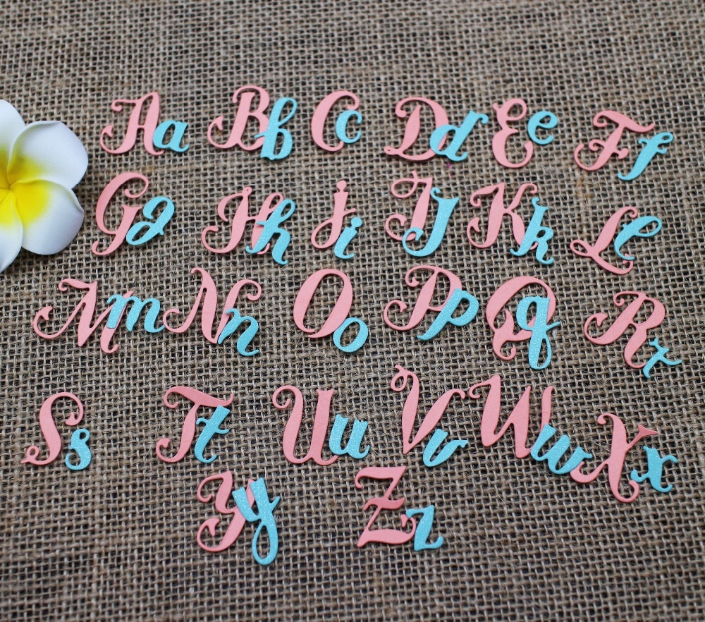 150*140mm 26 Hoofdstad & Kleine Letters Alfabet Metalen Sterft 26 Letters Stansmessen Scrapbooking Embossing Sterft Snijd Stencils DIY Kaarten