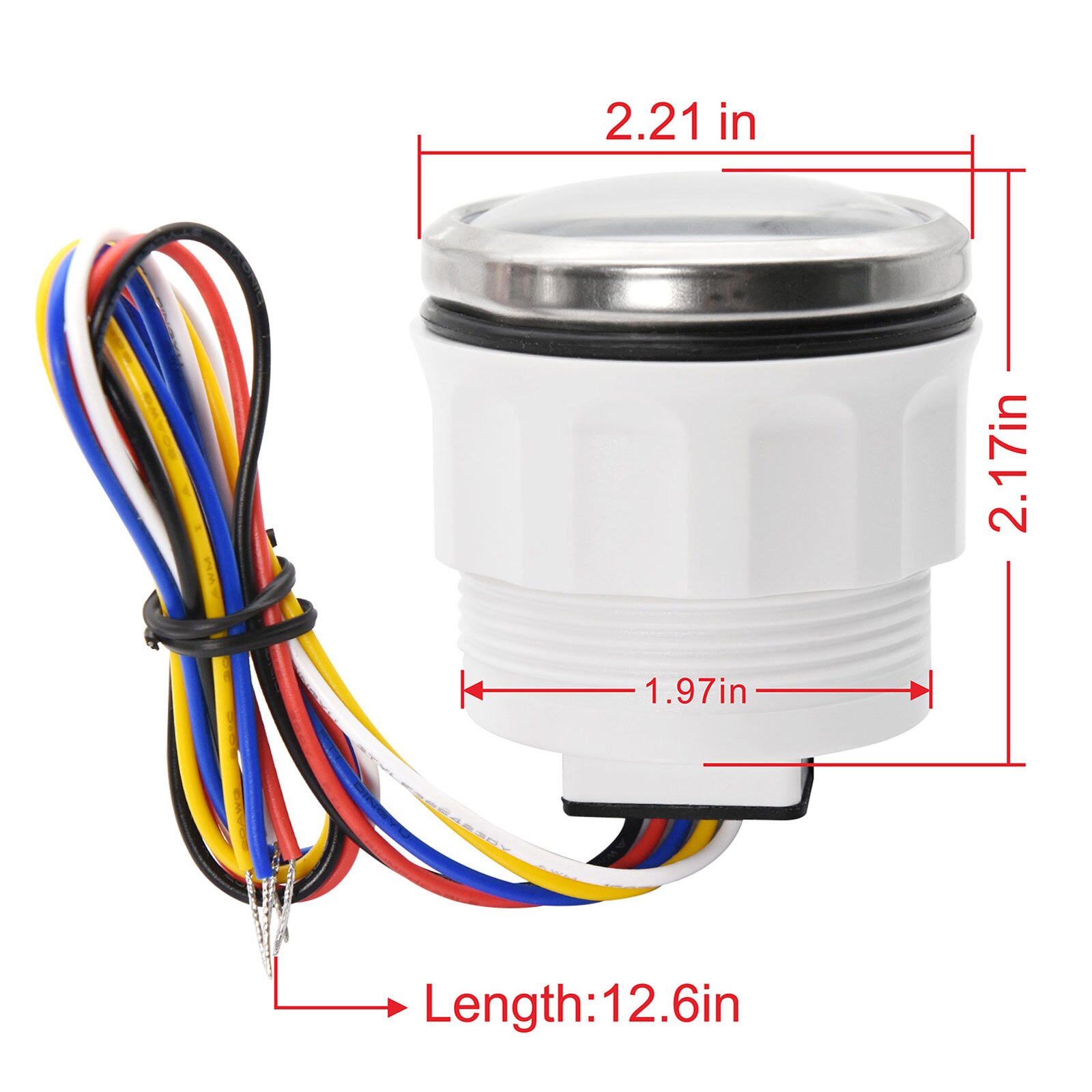 7 Colors Boat Car RV Holding Tank Level Gauge 0-190ohm 52MM Water Sender Unit Sewage Level Meter Gauge Sensor 125~575mm 12V/24V