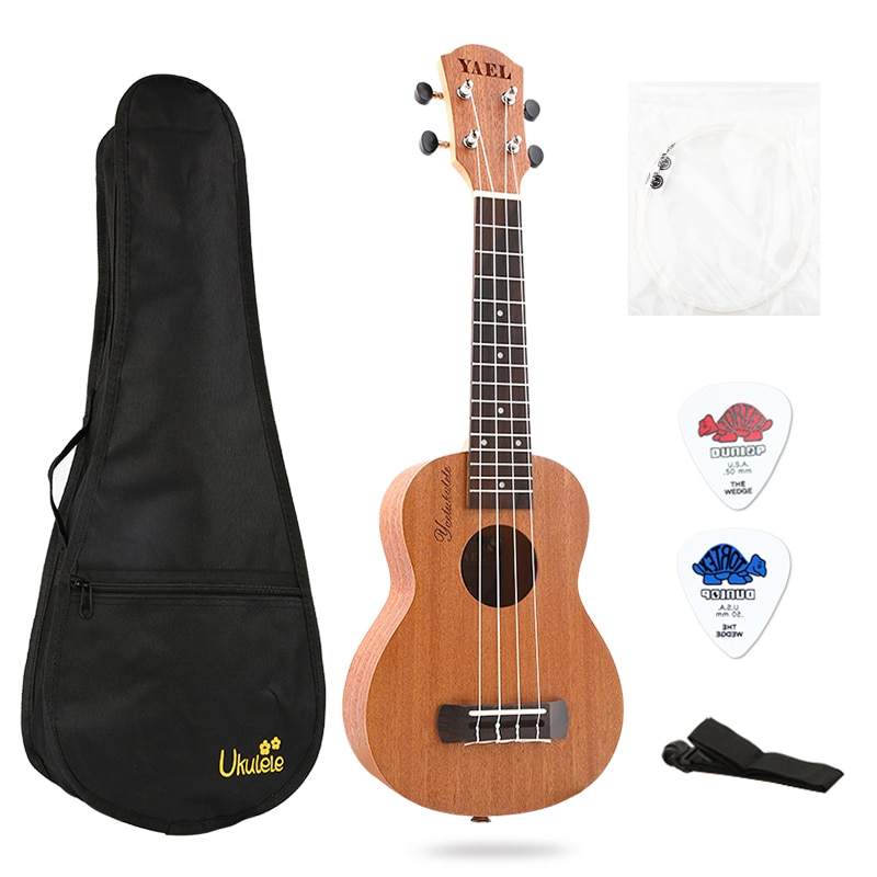 Yael 21 Inch Ukelele Mahonie Sopraan Ukulele Muziekinstrument Gitaar 4 String Hawaiian Mini Guitarra