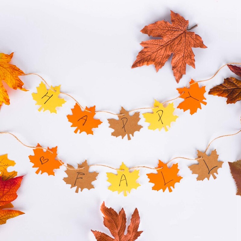 Étiquettes d'automne 150 pièces feuilles d'érable dragées en papier pour l'automne, Thanksgiving, mariage, artisanaux