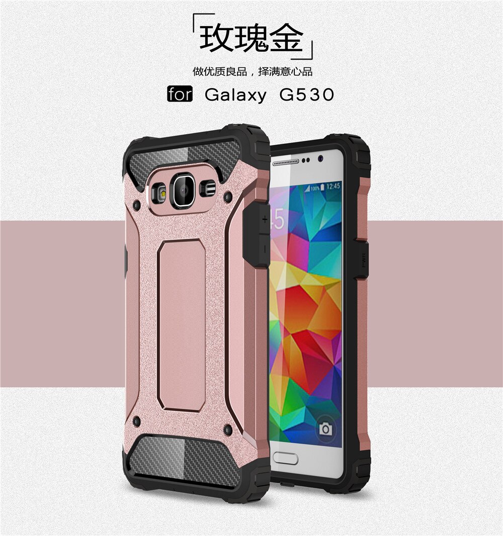 Voor Samsung Galaxy J3 Case Sterke Hybrid Tough Shockproof Armor Telefoon Cover Voor Samsung J3 J310 Tpu Telefoon gevallen Coque: J3 2016 J310 / Rose Gold