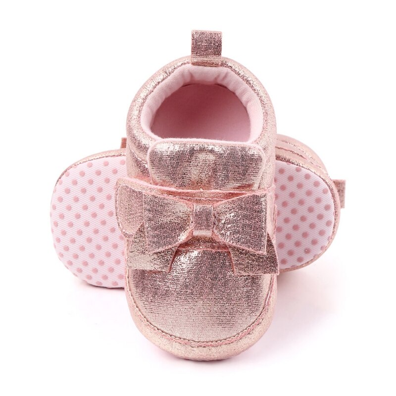 Herfst Baby Meisjes Schoenen Strik Prinses Stijl Anti-Slip Peuter Zachte Zolen Casual Eerste Walking Schoen Voor Baby/