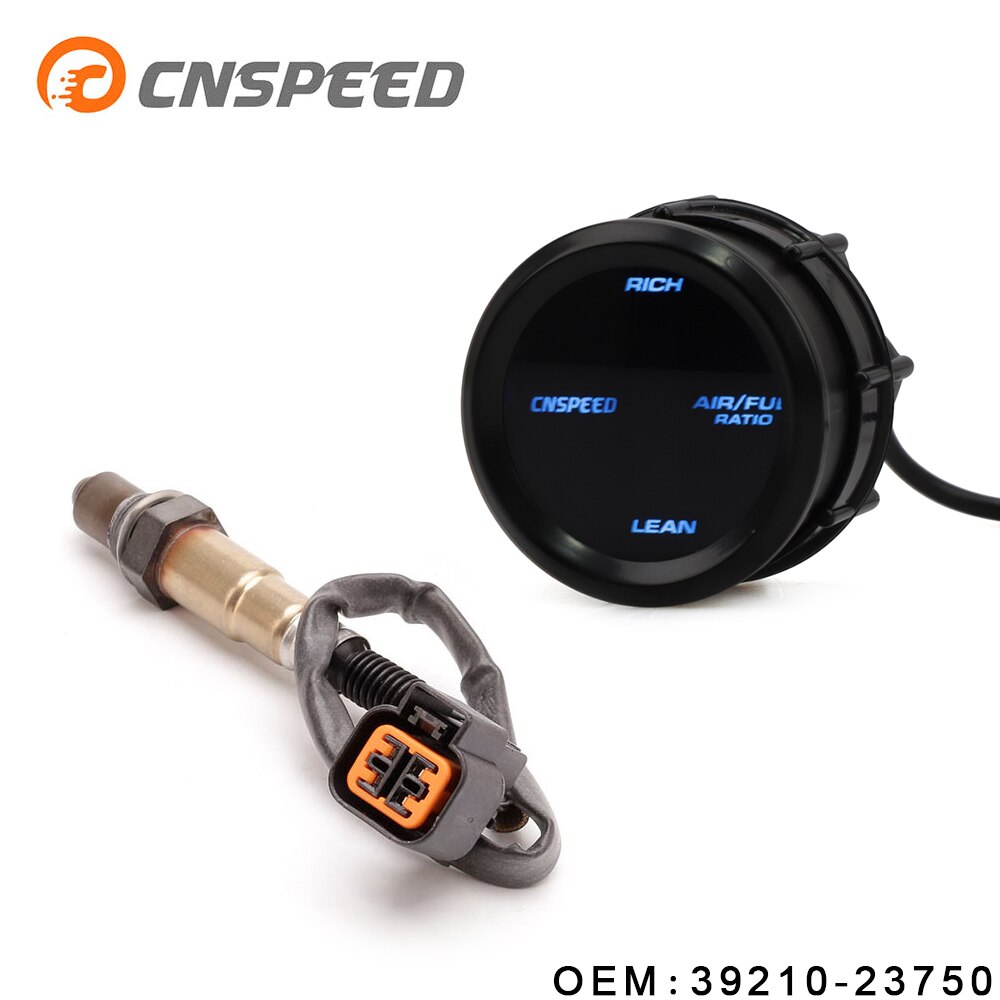 2" 52mm Blue LED 12V Air Fuel Ratio Gauge Analog Air Fuel Car Meter LED Display with Narrowband O2 Oxygen Sensor REAR LOWER