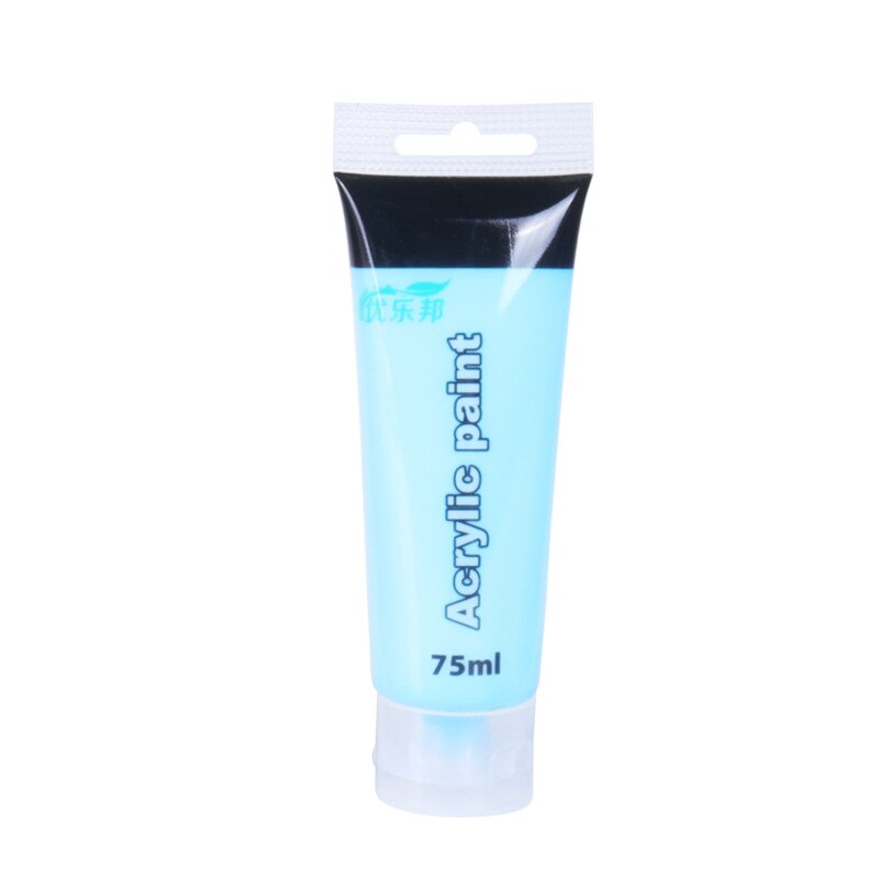 75ml Acrylic Hose Mural Fabric Paint Clothing Textile Nail Fiber Pigment Kids DIY Hand Painted Student Art Supplies: sky blue