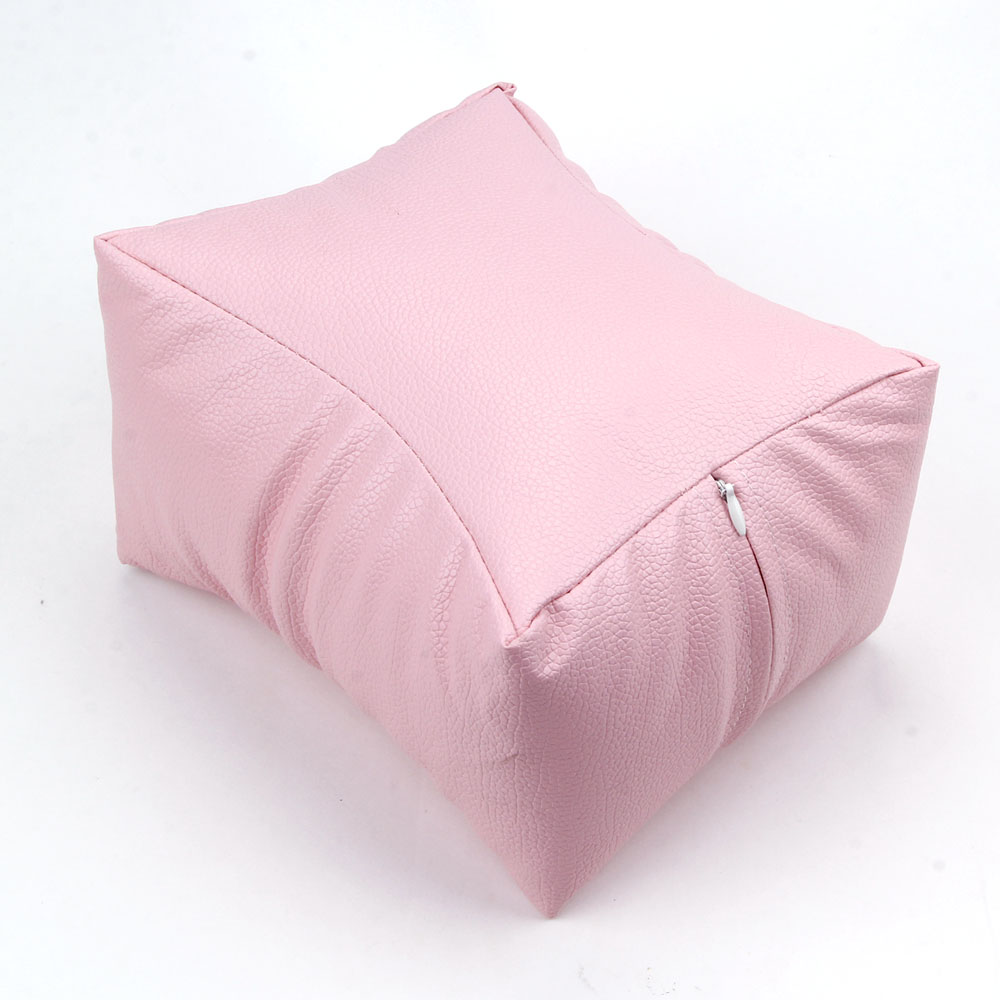 Almohada de mesa para uñas, soporte de cojín para manicura y pedicura, reposabrazos de escritorio, herramientas profesionales para uñas de PU suave: Pink