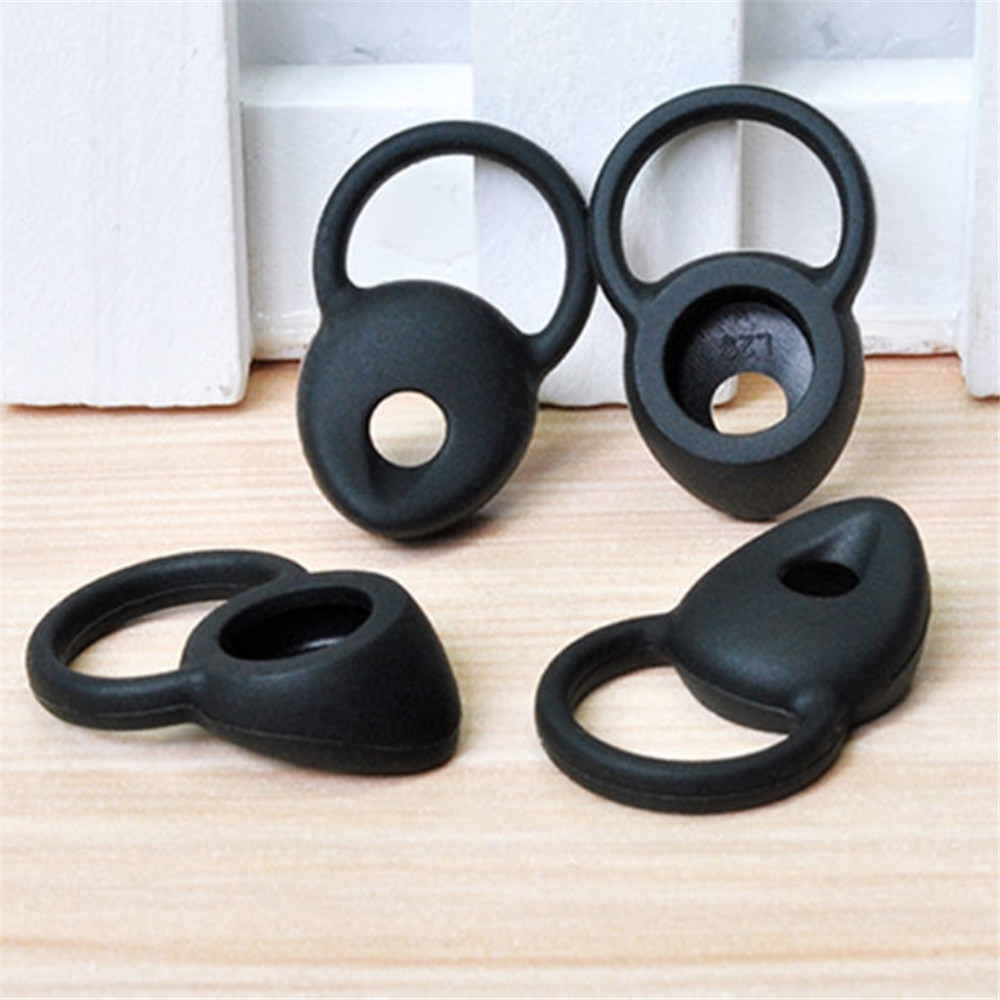 4pcs Earbuds Tips Gels for Jabra Mini Classic Talk 25 Earphone Eartips Eargels Ear Buds Cover Sleeves Replacement Accessories: black