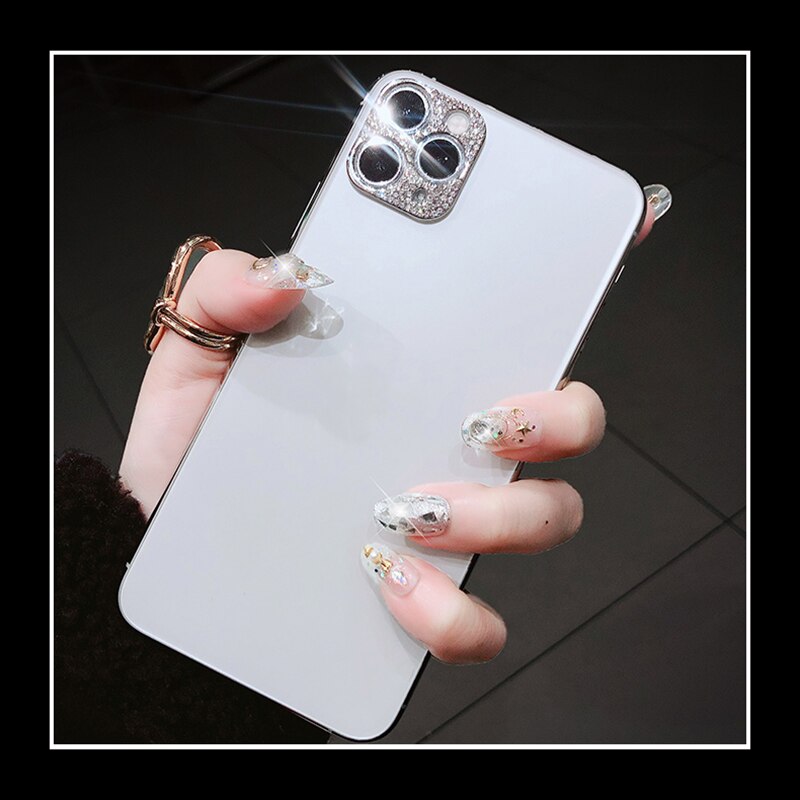 Bling Diamond Back Camera Lens Sticker for Iphone 11 Pro Max Full Camera Protetive Sticker for Iphone11 Pro Decoration Stickers