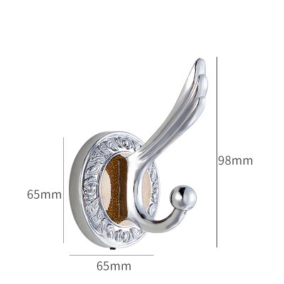 Europese Kleding Cap Enkele Haak Muur Opknoping Muur Schoen Kast Badkamer Keuken Muur Haken Enkele Hardware Metal Chrome Haak: HK9008