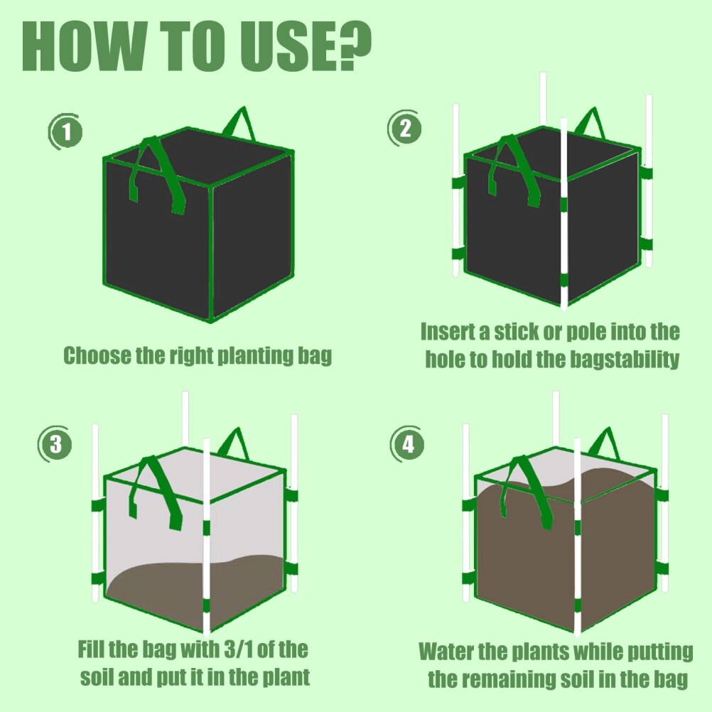 Tuin Kwekerij Vierkante Planten Bag Tuin Wortel Control Bag Tuinieren Benodigdheden Voor Groenten En Fruit