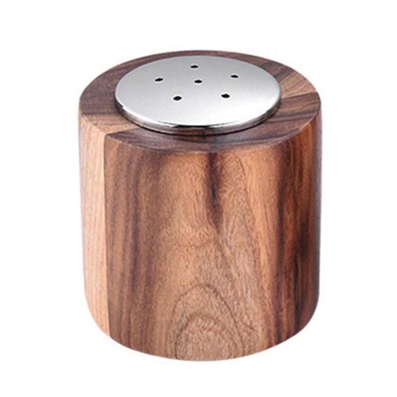 Wooden Salt and Pepper Grinder,2Pcs Acacia Salt&Pepper Grinder and Shaker Set One Pepper Mill and One Salt Shaker Wood Body with