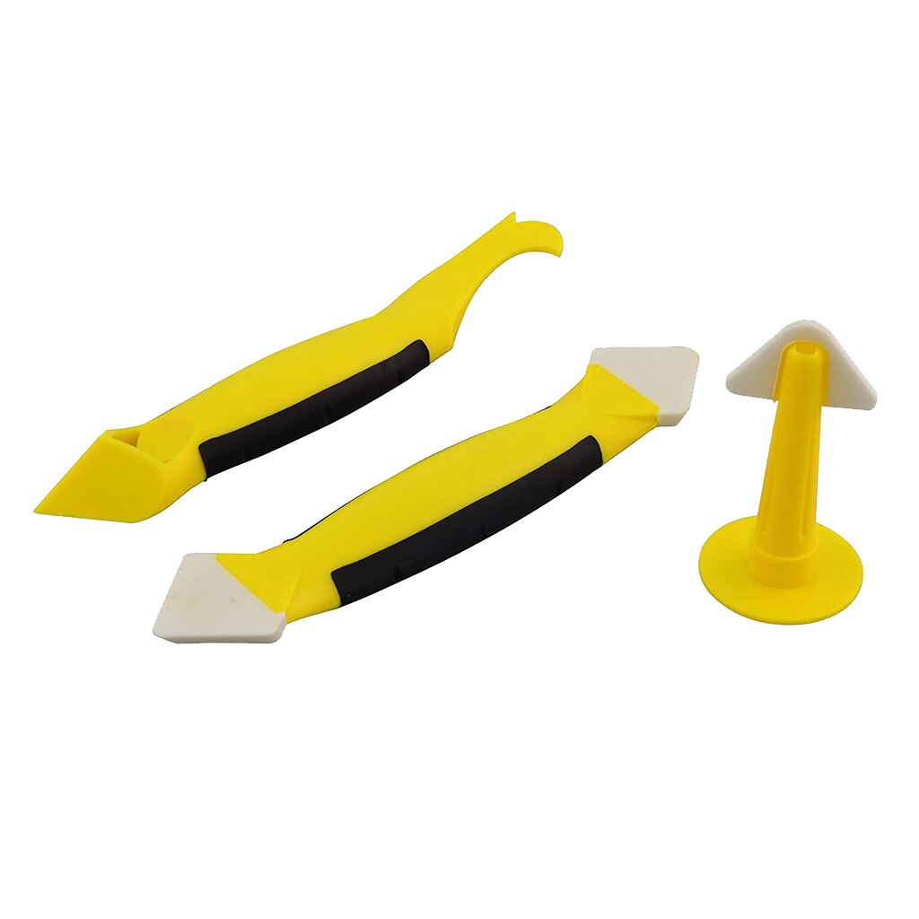 Silicone Sealant Caulking Tool Kit, Caulking Tool Kit Scraper / Caulk Remover / Nozzle for Bathroom Kitchen Floor Cornor
