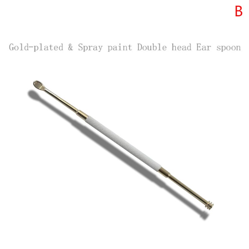 1Pc Double-Ended Rvs Spiraal Oor Pick Lepel Oor Wax Verwijderen Cleaner Oor Tool Multi-Functie draagbare: B