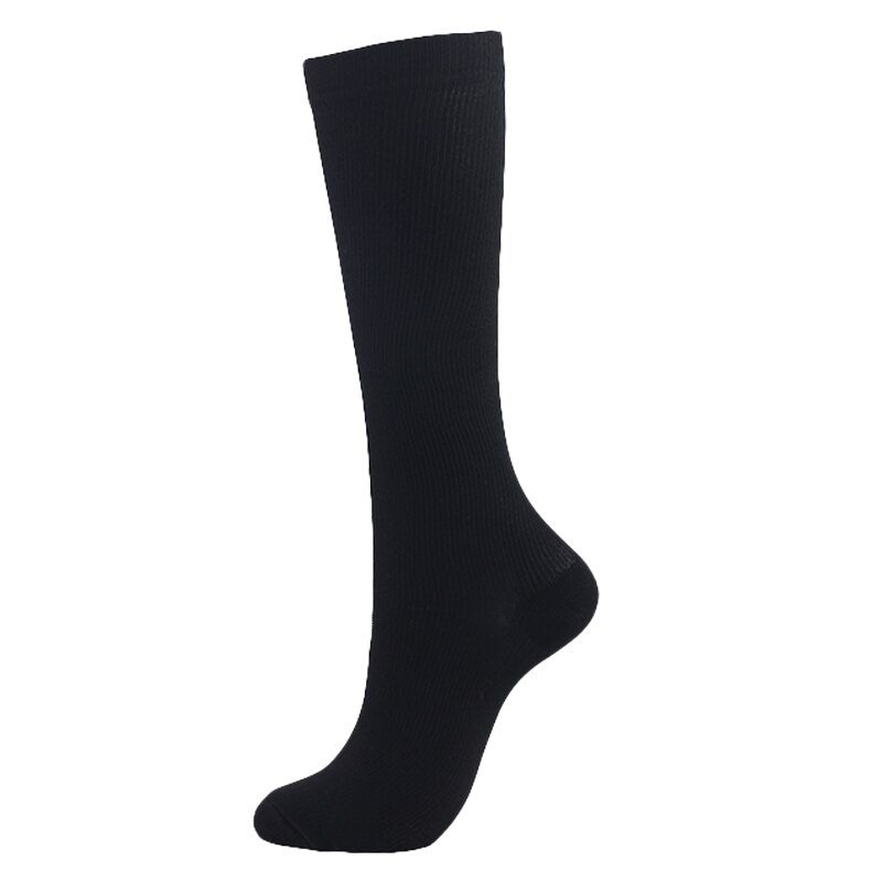 Moda Socmark Hoge Kwal Unisex Compressie Kous Druk Spataderen Kniehoge Ondersteuning Stretch Druk Circulatie: Black / Xxl