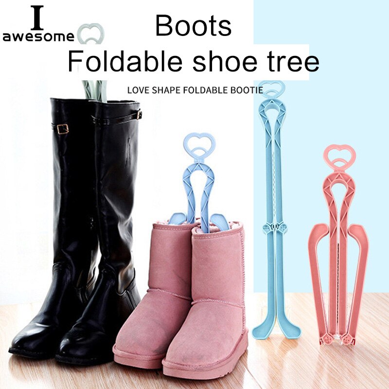 Bottes en plastique PP de pour femmes et hommes, extenseur de chaussures légères, évite le pliage, bottes hautes à Clip, forme d'amour