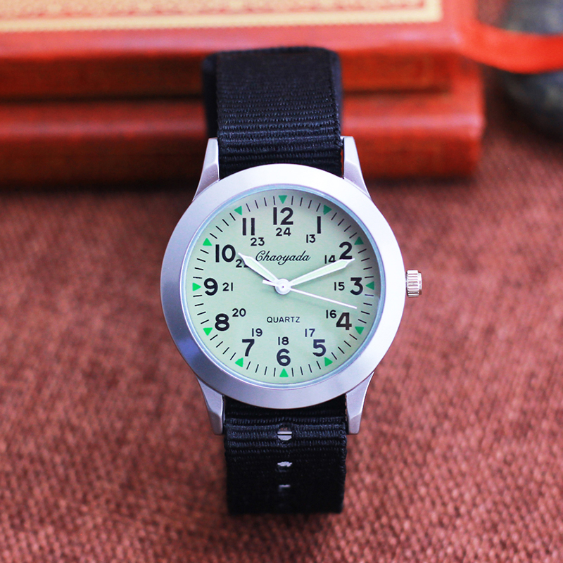 2024 célèbre chaoyada enfants garçons filles étudiants homme toile respirant résistant à la sueur 24 heures montres: Gris foncé