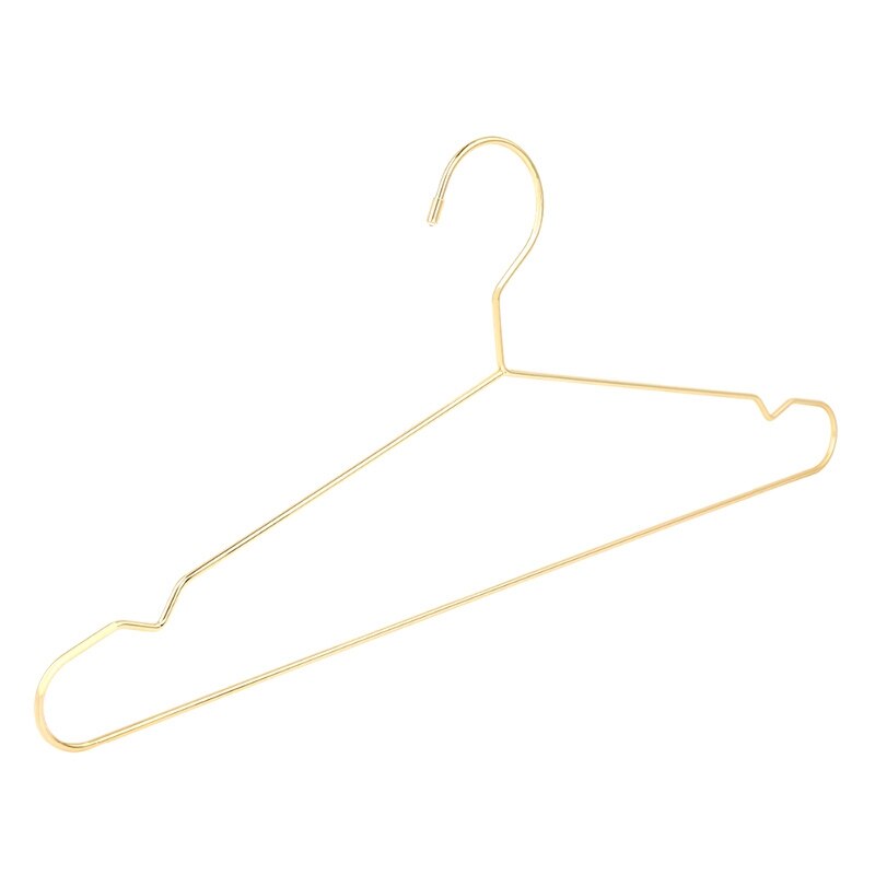 15Pcs Copper Gold Metal Clothes Shirts Hanger with Groove, Heavy Duty Strong Coats Hanger, Suit Hanger Gold