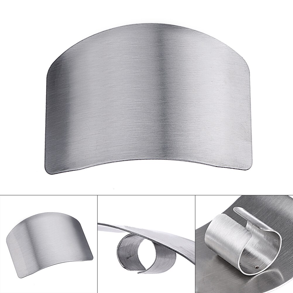 eTya Stainless Steel Hand Guard Finger Protector Safety Cooking Tools for Vegetable Peeler Cutter Stainless Steel Gadgets Helper
