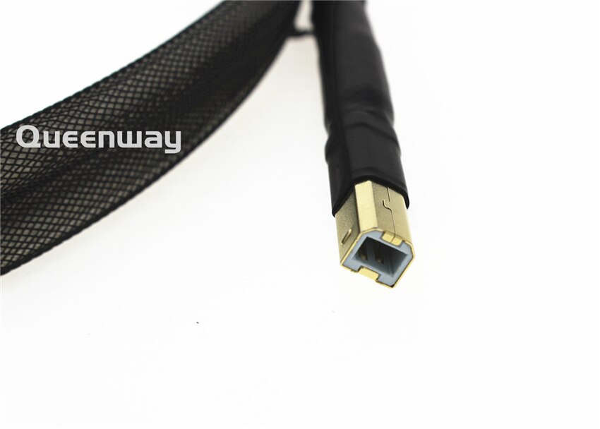 HiFi USB Cable type B to MICO OTG DAC Decoder Printer Data cable Silverplated 4N OFC Signal OTG Cable Golden plated USB 2.0 1m