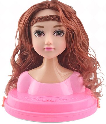 Pop meisje speelgoed buste kan maken haar prinses kinderen box set speelgoed 1pcs: 4