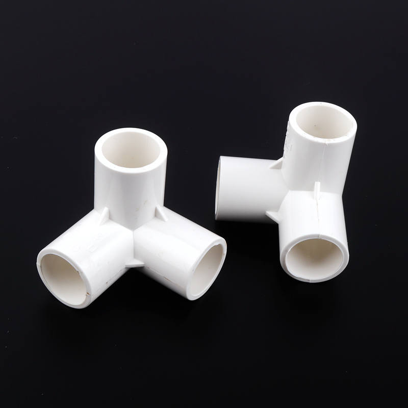 2pcs Inner Diameter 20mm PVC Joints 3-Way PVC Connector White Plastic Elbow Tee PVC Connector