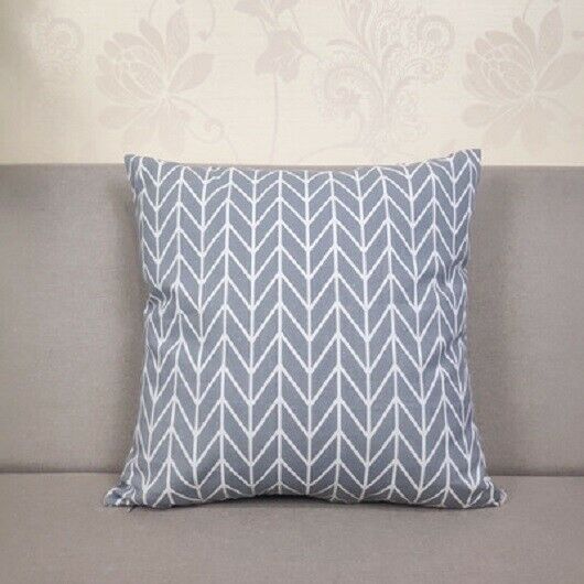 Geometrische katoenen linnen kussenhoes kussensloop banksprei modern kunstpatroon 45*45cm huisdecoratie decoratieve kussensloop: Grijze pijl