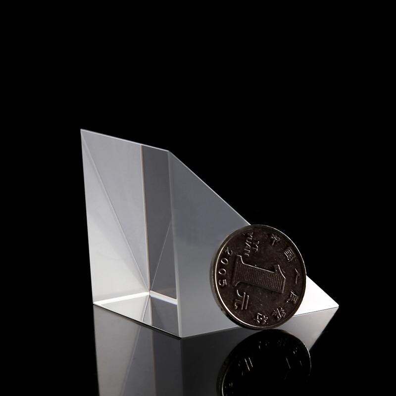 50*50*50mm/1.96*1.96*1.96in Optical Glass Prisms Equilateral Triangle Right Angle K9 Prisms Lens Light Spectrum Physics Optics