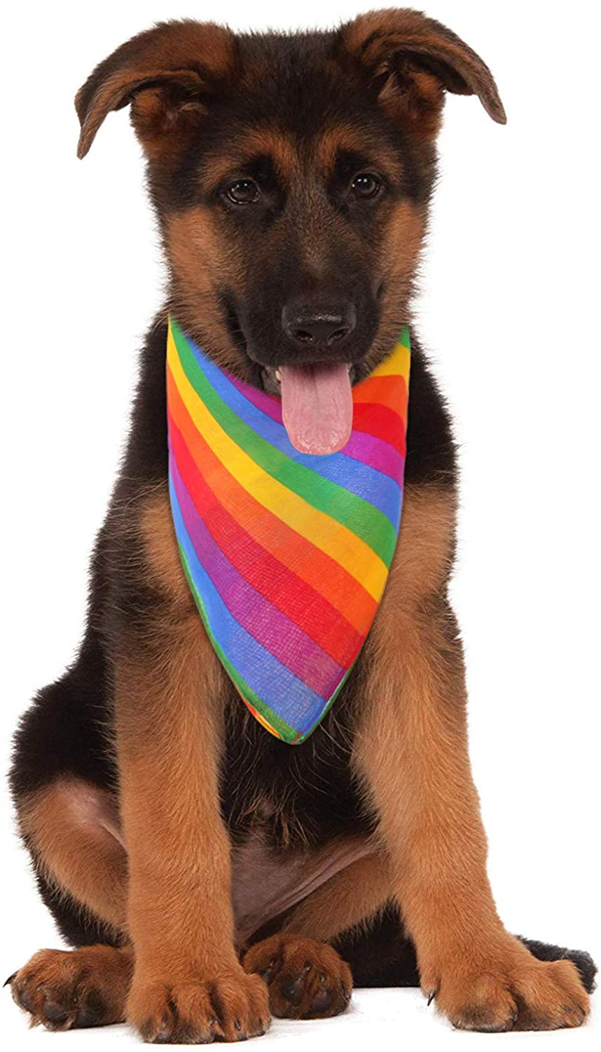 Rainbow Bandana Unisex Square Scarf for Party Celebration Supplies Gay Pride LGBTQ Bandanas Headband Handkerchief Square Scarf