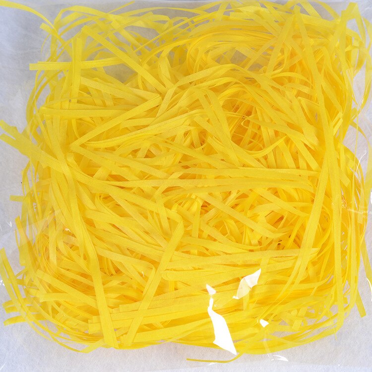 10g DIY White Paper Raffia Shredded Paper Confetti Box Filling Material Wedding Marriage Home Decor Decoration: Yellow