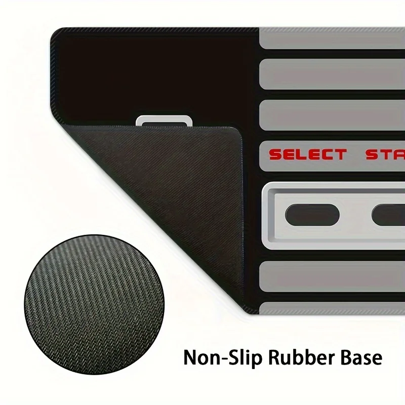 Grand tapis de souris pour contrôleur de jeu rétro, Base en caoutchouc antidérapante HD, lavable, XXL, tapis de bureau avec bords de précision pour les travaux de bureau et de jeu