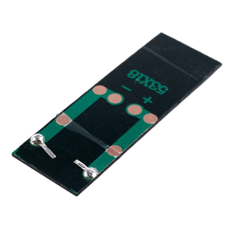 10 kpl miniaurinkopaneeli 0.5v 100ma aurinkokennoa aurinkosähköpaneelit aurinkosähkö akkulaturi diy 53*18*2.5mm