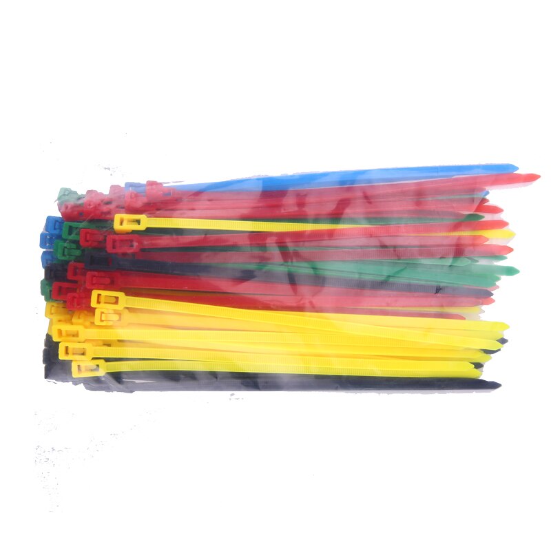 3*150 100 stk/pose 13 farver 2.5mm*100mm selvlåsende nylon wire kabel lynlås kabel bånd hvid sort organizer fastgør kabel