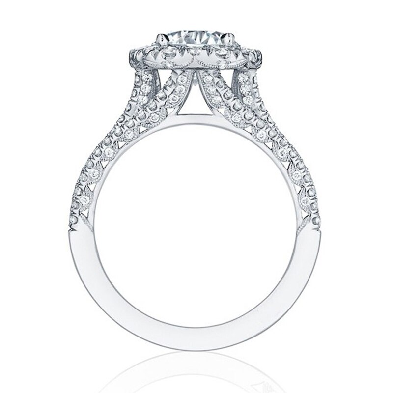 Huitan Luxe Zilver Kleur Engagement Trouwringen Voor Vrouwen Elegante Kussen Vormige Vrouwelijke Ring Mode-sieraden